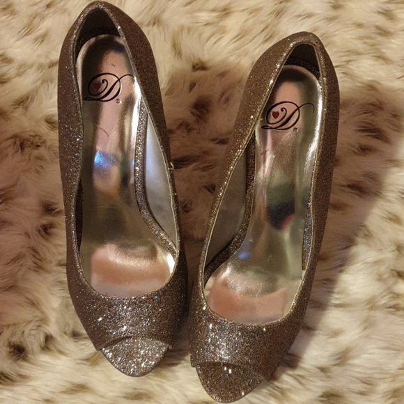 Multi Colored Sparkly Platform Heels - Picture 2 of 5